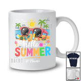 Personalized Custom Name Hello Summer; Lovely Summer Vacation Sunglasses Beach; Family T-Shirt