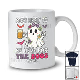 Personalized Custom Name Here For The Boos; Lovely Halloween Ghost Drinking Beer; Flowers T-Shirt