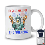 Personalized Custom Name Here For The Wieners; Proud 4th Of July Eagle Hot Dog; Patriotic T-Shirt