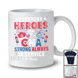 Personalized Custom Name Heroes CNA Always In Service; Proud 4th Of July Nurse Healthcare T-Shirt