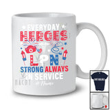 Personalized Custom Name Heroes LPN Always In Service; Proud 4th Of July Nurse Healthcare T-Shirt