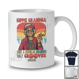 Personalized Custom Name Hippie Grandma Only Groovier; Proud Mother's Day Custom Name Vintage Retro T-Shirt
