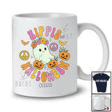 Personalized Custom Name Hippie Halloween; Lovely Flowers Boo Ghost Pumpkin; Family T-Shirt