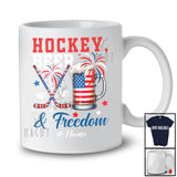 Personalized Custom Name Hockey Beer Freedom; Joyful 4th of July Drinking Player; Patriotic T-Shirt