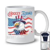 Personalized Custom Name Hockey Squad; Joyful 4th Of July Eagle Hockey Player; Patriotic T-Shirt