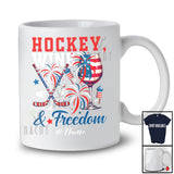 Personalized Custom Name Hockey Wine Freedom; Joyful 4th of July Drinking Player; Patriotic T-Shirt