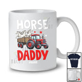 Personalized Custom Name Horse Dad; Lovely Father's Day Horse On Trailer Tractor; Farmer Family T-Shirt