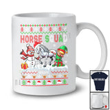 Personalized Custom Name Horse Squad; Amazing Christmas Sweater Snowman Dabbing Elf; Animal T-Shirt