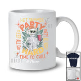 Personalized Custom Name Hot Summer Party Hard Time To Chill; Joyful Halloween Skeleton Hawaiian T-Shirt