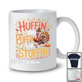 Personalized Custom Name Huffin And Puffin For Stuffin; Joyful Thanksgiving Running Turkeys T-Shirt