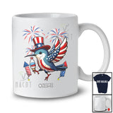Personalized Custom Name Hummingbird Ice Cream; Joyful 4th Of July American Flag; Patriotic T-Shirt