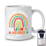 Personalized Custom Name Hungry For Learning 2nd Grade; Amusing Back To School Rainbow T-Shirt