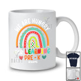 Personalized Custom Name Hungry For Learning Pre-K; Amusing Back To School Rainbow T-Shirt