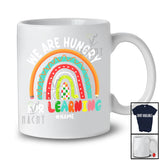Personalized Custom Name Hungry For Learning; Amusing Back To School Rainbow T-Shirt