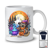 Personalized Custom Name Hyena Witch; Creepy Halloween Moon Boo Ghost Wild Animal Lover T-Shirt