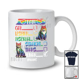 Personalized Custom Name I Am Gay Lesbian Human; Adorable LGBTQ Pride Gay Rainbow Cat Owner T-Shirt