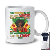 Personalized Custom Name I Am The Storm; Amusing Juneteenth Black Afro Woman; African T-Shirt
