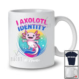 Personalized Custom Name I Axolotl Identity; Adorable LGBTQ Bisexual Pride Axolotl; Family T-Shirt