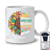 Personalized Custom Name I Became A Lunch Lady Worth My Time; Lovely Sunflowers Proud Jobs T-Shirt