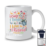 Personalized Custom Name I Came I Taught I Retired; Lovely Retirement Flowers Teacher T-Shirt