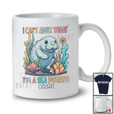 Personalized Custom Name I Can't Adult Today I'm A Sea Potato; Adorable Manatee Sea Animal T-Shirt
