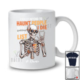 Personalized Custom Name I Fully Intend To Haunt People; Scary Halloween Men Skeleton T-Shirt