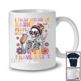 Personalized Custom Name I Fully Intend To Haunt People; Scary Halloween Women Skeleton T-Shirt