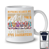 Personalized Custom Name I Have Five Daughters, Amazing Father's Day Vintage Retro Family T-Shirt