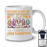 Personalized Custom Name I Have Four Daughters, Amazing Mother's Day Vintage Retro Family T-Shirt