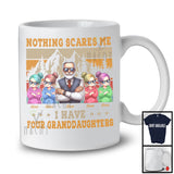Personalized Custom Name I Have Four Granddaughters, Cool Father's Day Vintage Retro Family T-Shirt