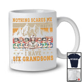Personalized Custom Name I Have Six Grandsons, Amazing Mother's Day Vintage Retro Family T-Shirt