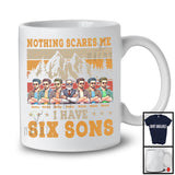 Personalized Custom Name I Have Six Sons, Amazing Father's Day Vintage Retro Family T-Shirt