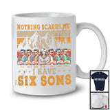 Personalized Custom Name I Have Six Sons, Amazing Mother's Day Vintage Retro Family T-Shirt