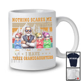 Personalized Custom Name I Have Three Granddaughters, Cool Father's Day Vintage Retro Family T-Shirt