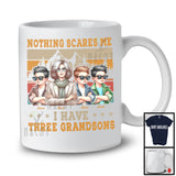 Personalized Custom Name I Have Three Grandsons, Amazing Mother's Day Vintage Retro Family T-Shirt