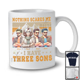 Personalized Custom Name I Have Three Sons, Amazing Mother's Day Vintage Retro Family T-Shirt