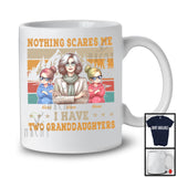 Personalized Custom Name I Have Two Granddaughter, Cool Mother's Day Vintage Retro Family T-Shirt