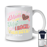 Personalized Custom Name I Have Two Titles Mom Mama; Joyful Mother's Day Leopard Heart T-Shirt