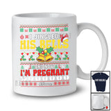 Personalized Custom Name I Jingled His Bells; Sarcastic Pregnancy Christmas Sweater Bells; Couple T-Shirt