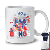 Personalized Custom Name I Like How She Bangs; Joyful 4th Of July Firecrackers US Flag; Couple T-Shirt