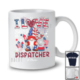 Personalized Custom Name I Love Being A Dispatcher; Joyful 4th Of July Leopard Gnome; Patriotic T-Shirt
