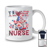 Personalized Custom Name I Love Being A Nurse; Joyful 4th Of July Leopard Gnome; Patriotic T-Shirt