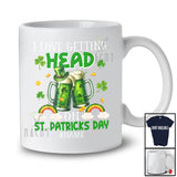 Personalized Custom Name I Love Getting Head On St. Patrick's Day; Joyful Shamrock Beer Drinking T-Shirt
