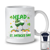 Personalized Custom Name I Love Getting Head On St. Patrick's Day; Joyful Shamrock Wine Drinking T-Shirt