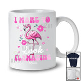 Personalized Custom Name I Make 40 Look Flamazing; Amazing 40th Birthday Flamingo Flowers T-Shirt