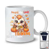 Personalized Custom Name I Paused My Game To Be Thankful; Lovely Thanksgiving Turkey Gamer T-Shirt