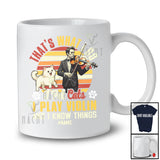 Personalized Custom Name I Pet Cats I Play Violin; Lovely Violin Player Men Vintage Retro T-Shirt