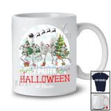 Personalized Custom Name I Prefer Halloween; Amusing Christmas Moon Dancing Skeletons T-Shirt
