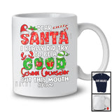 Personalized Custom Name I Really Did Try To Be A Good School Counselor; Joyful Christmas Santa Jobs T-Shirt