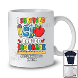 Personalized Custom Name I Survived 100 Days of 3rd Grade; Joyful Count Down 100 Days Students T-Shirt